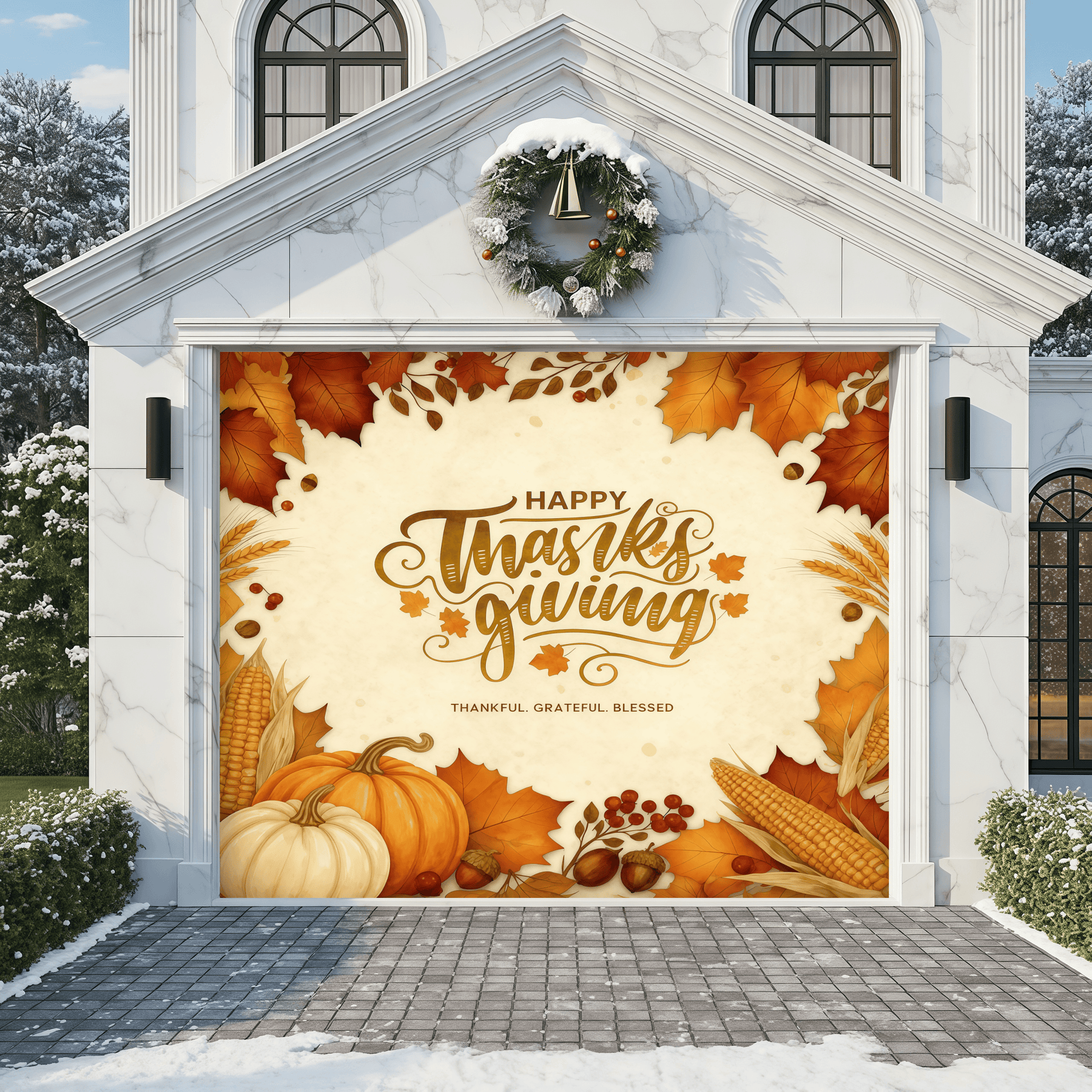 Happy Thanksgiving | Festive Garage Door Cover