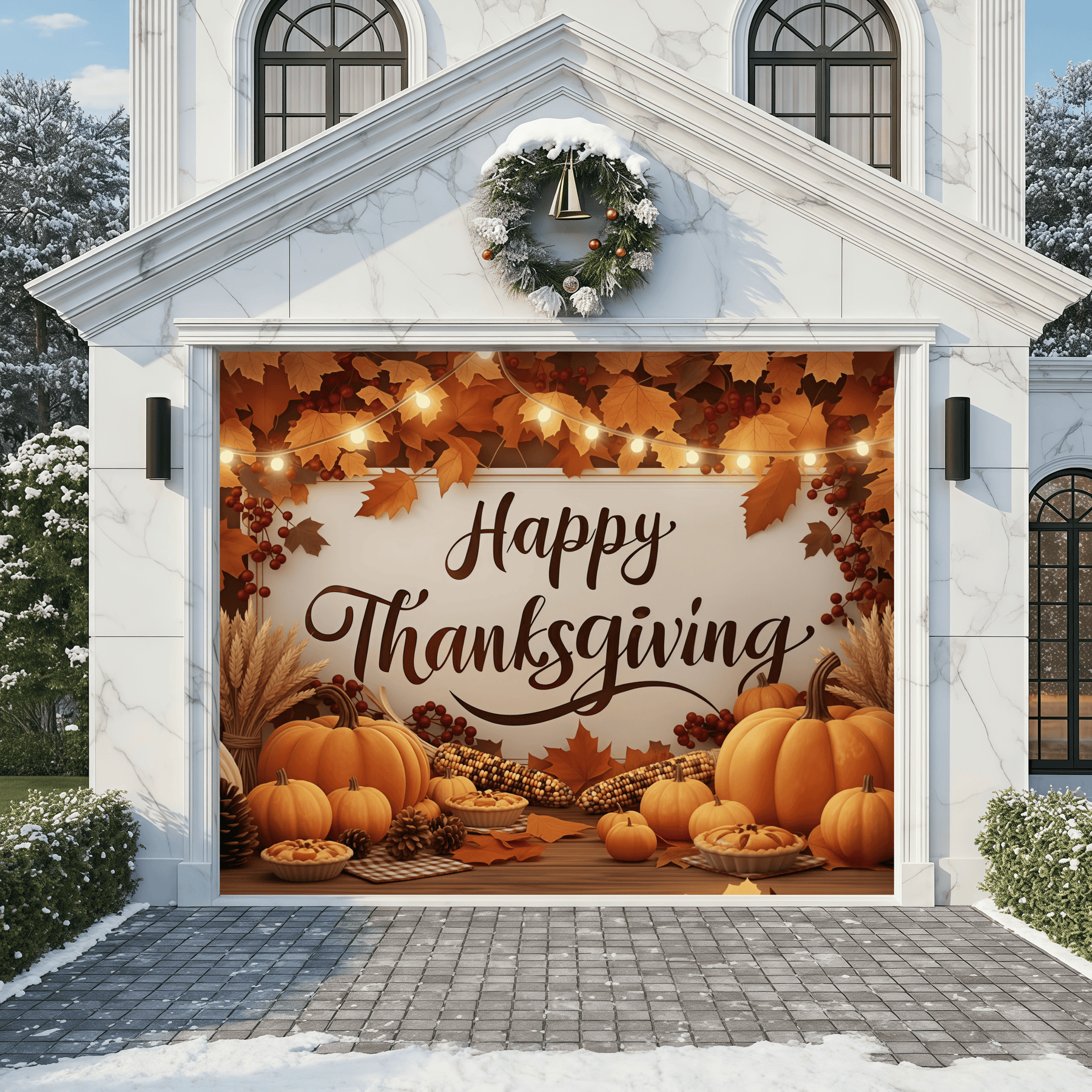 Happy Thanksgiving (B) | Festive Garage Door Cover