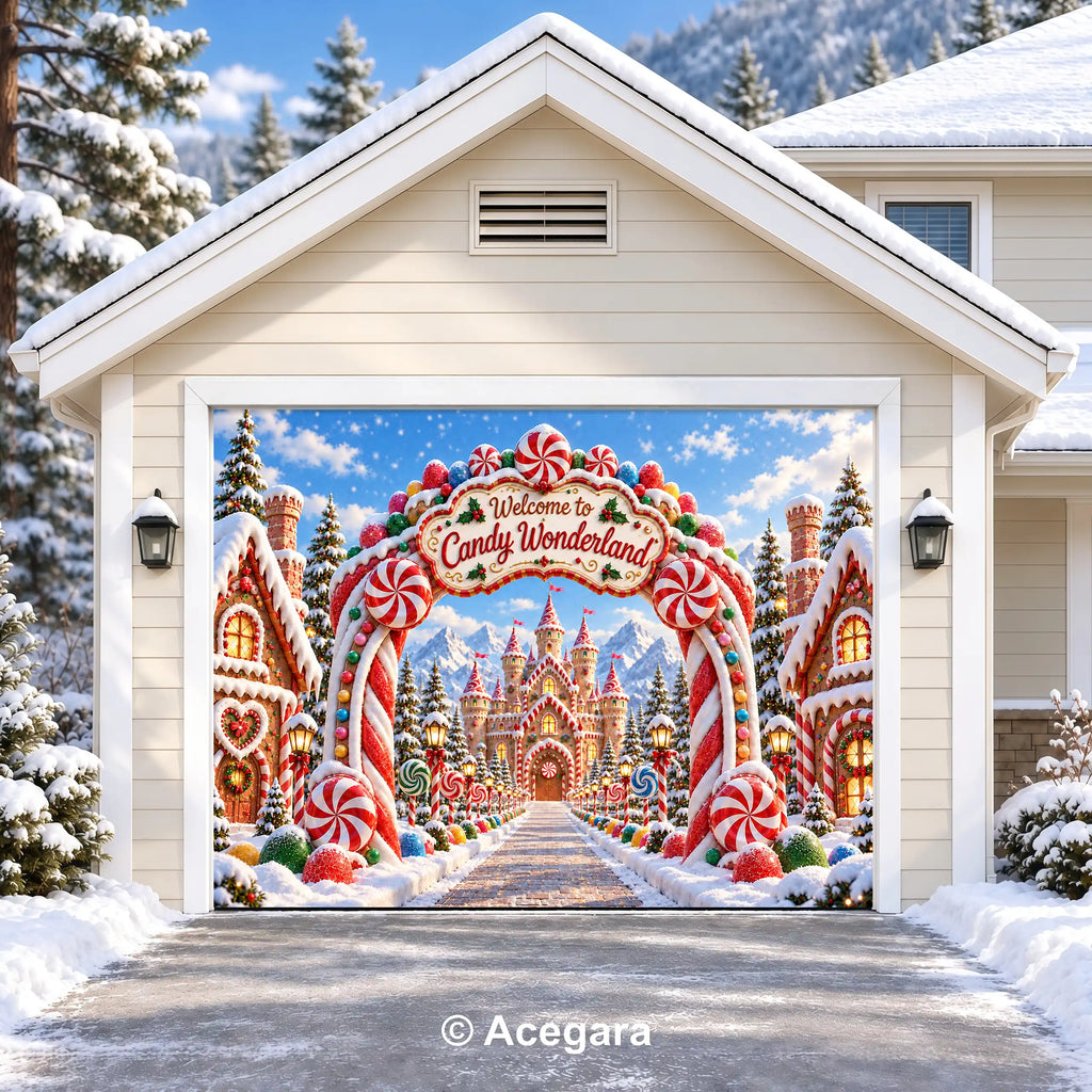 Candy Wonderland | Christmas garage door cover - media-position-1-single