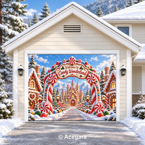 Candy Wonderland | Christmas garage door cover - media-position-1-single