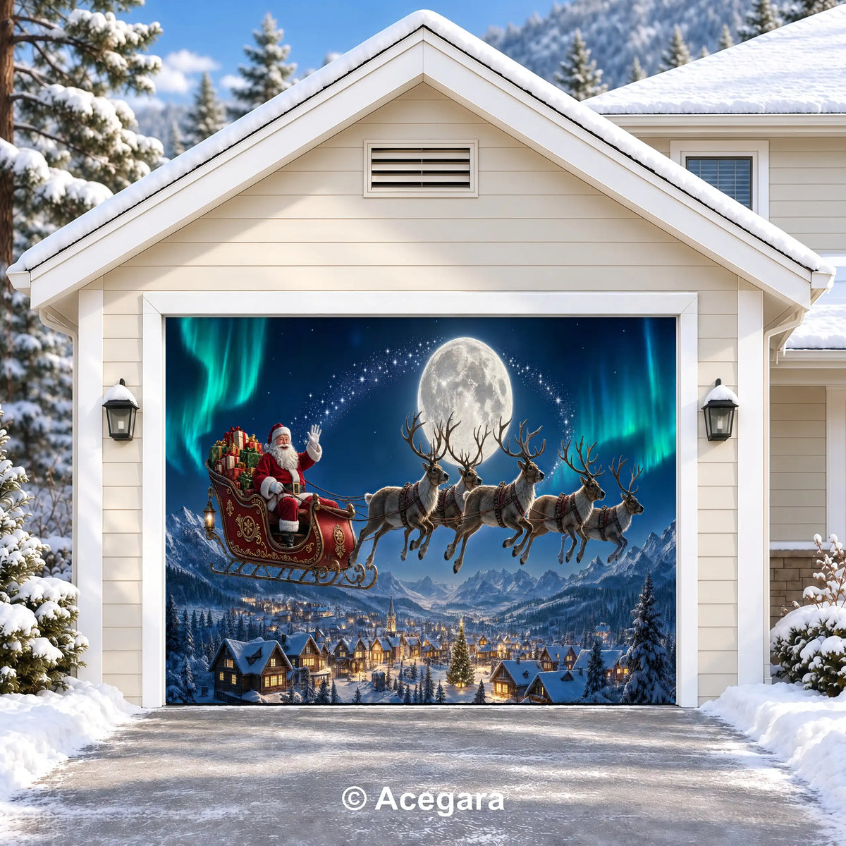 Christmas Eve Aurora Tour | Christmas garage door cover - media-position-1-single