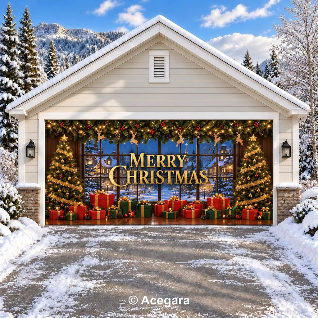Christmas Eve | Christmas garage door cover - media-position-2-double-wide