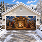 Christmas Nativity | Christmas garage door cover - media-position-2-double-wide