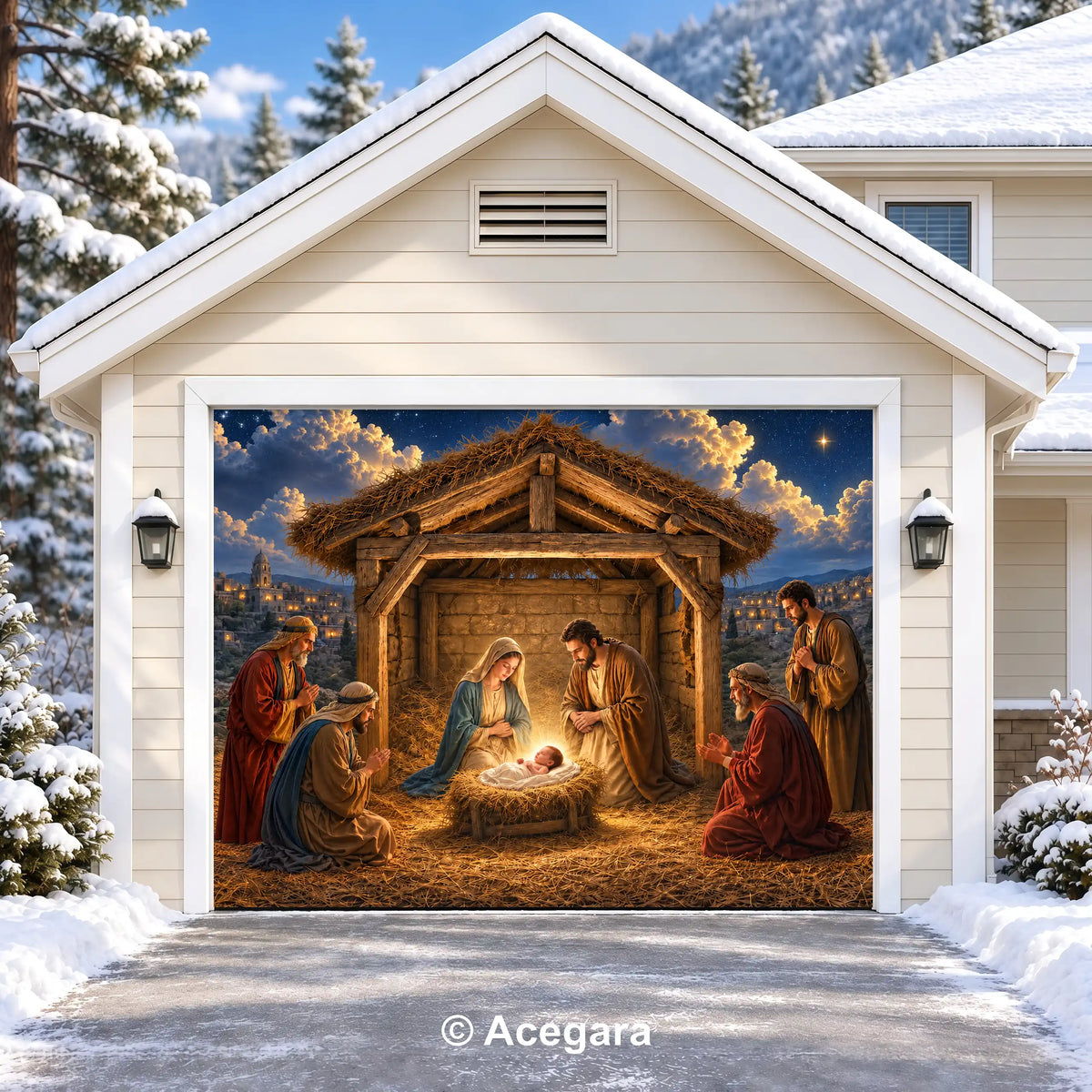 Christmas Nativity | Christmas garage door cover - media-position-1-single