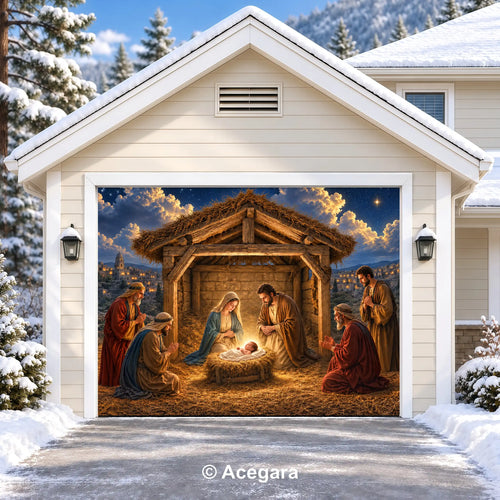 Christmas Nativity | Christmas garage door cover - media-position-1-single