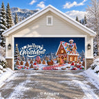 Gingerbread Christmas House | Christmas garage door cover - media-position-2-double-wide
