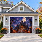 Halloween-Castle | Halloween Garage Door Cover on a single garage door