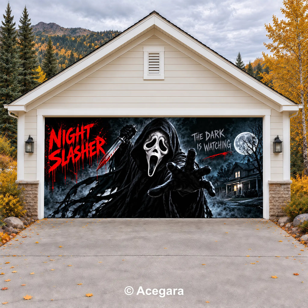 Night Slasher | Halloween Garage Door Cover