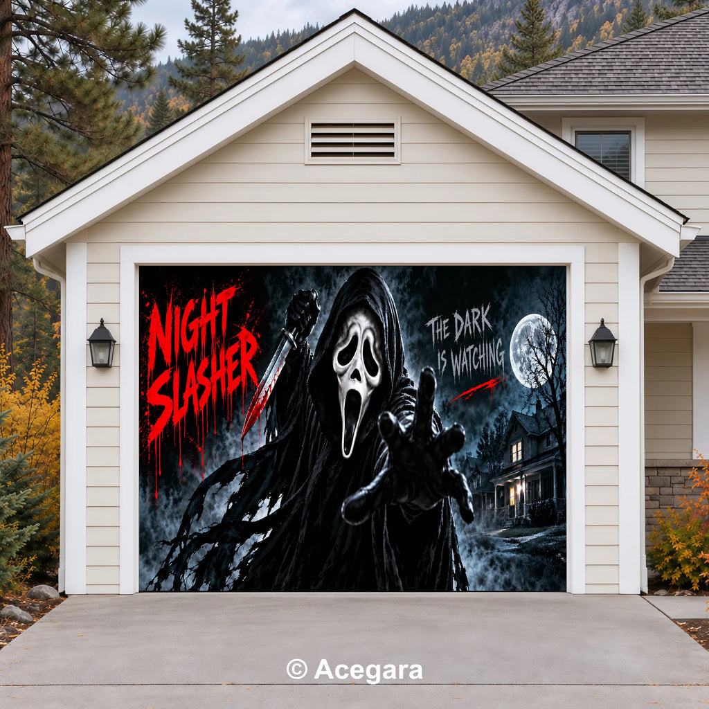 Night Slasher | Halloween Garage Door Cover