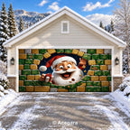 Santa’s Christmas Surprise | Christmas garage door cover - media-position-2-double-wide