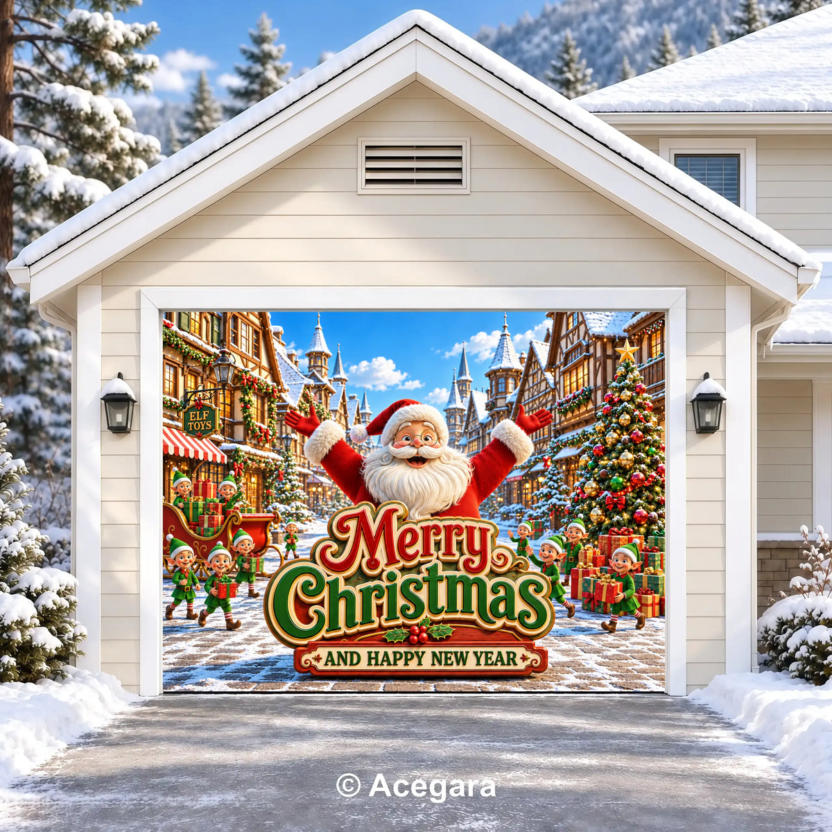 Santa’s Christmas Village | Christmas garage door cover - media-position-1-single
