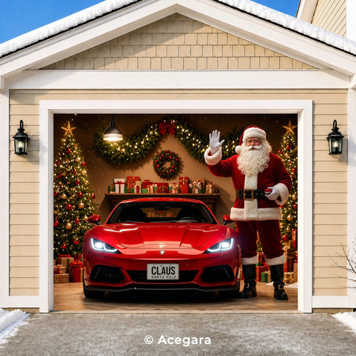 Santa's Garage | Christmas garage door cover - media-position-1-single