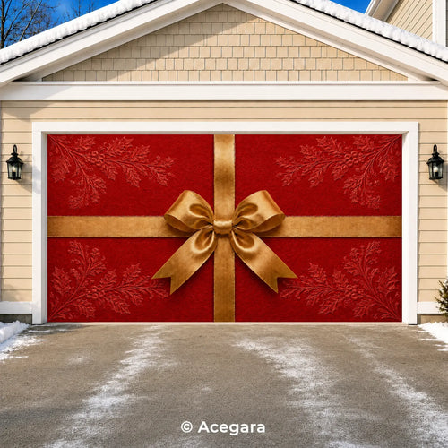 Scarlet Gift | Christmas garage door cover - media-position-2-double-wide