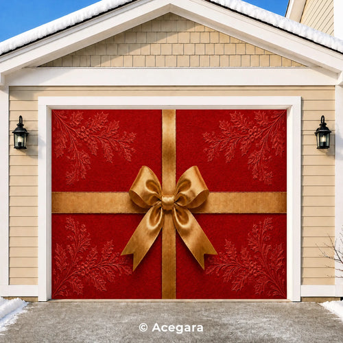 Scarlet Gift | Christmas garage door cover - media-position-1-single