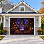Summoning-Of-Spirits | Halloween Garage Door Cover on a single garage door
