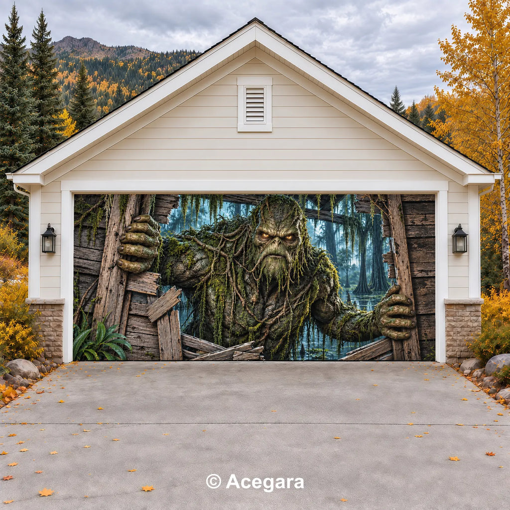 Swamp Monster | Halloween Garage Door Cover