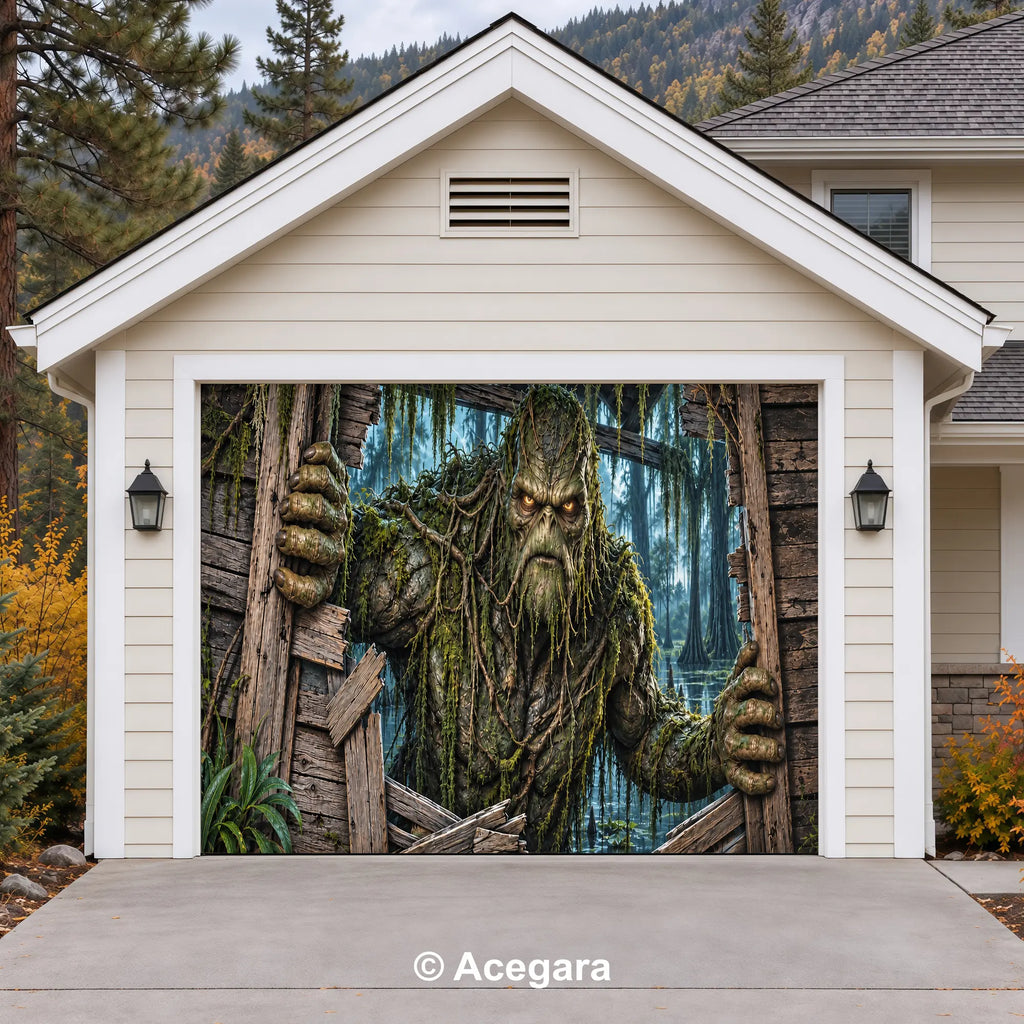 Swamp Monster | Halloween Garage Door Cover