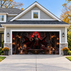 Vampire Awakening Halloween garage door cover - double wide